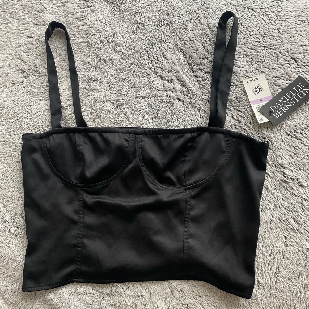NWT DANIELLE BERNSTEIN SILK STRAPPY TOP